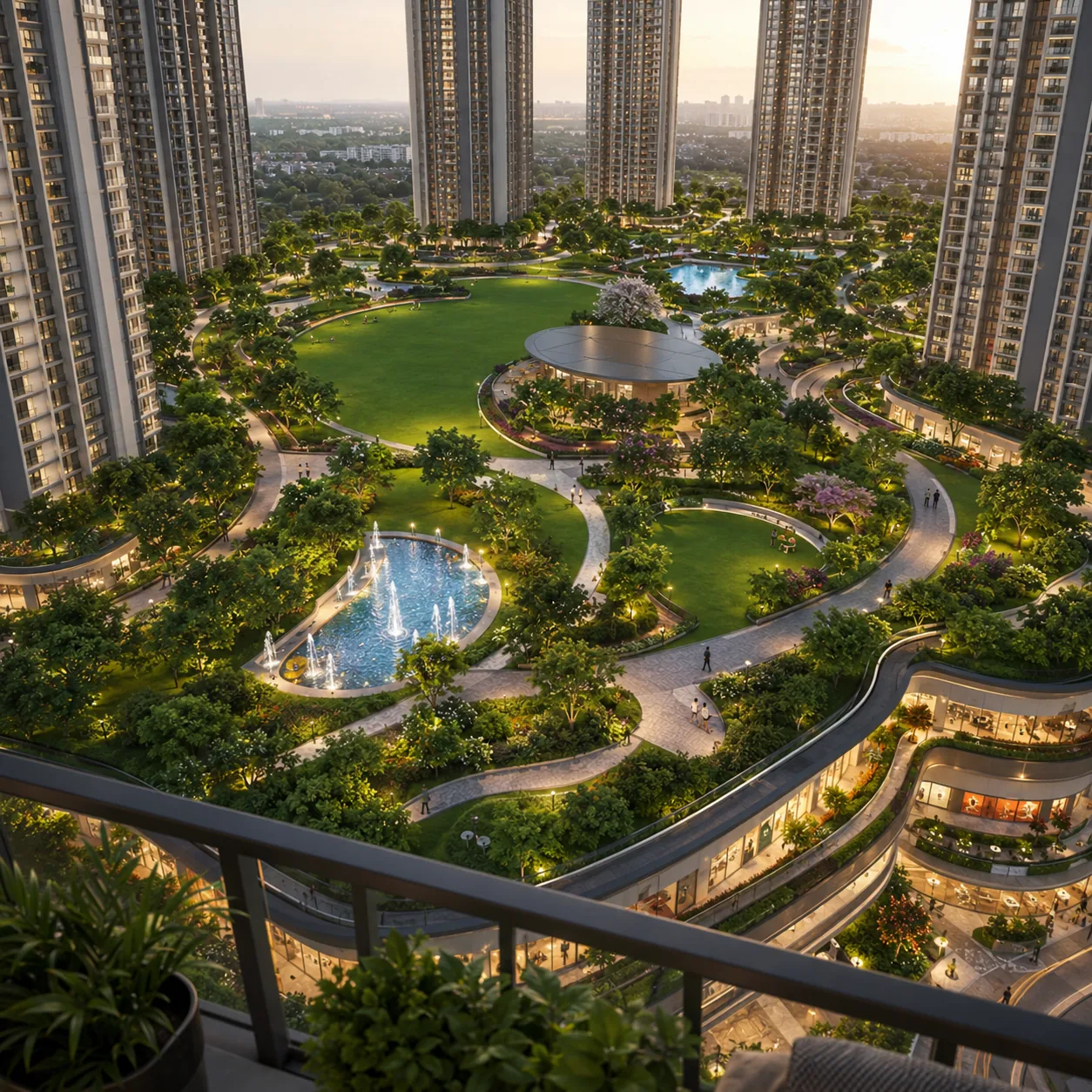Brigade Old Madras Road podium landscape deck Brigade Old Madras Road podium landscape deck